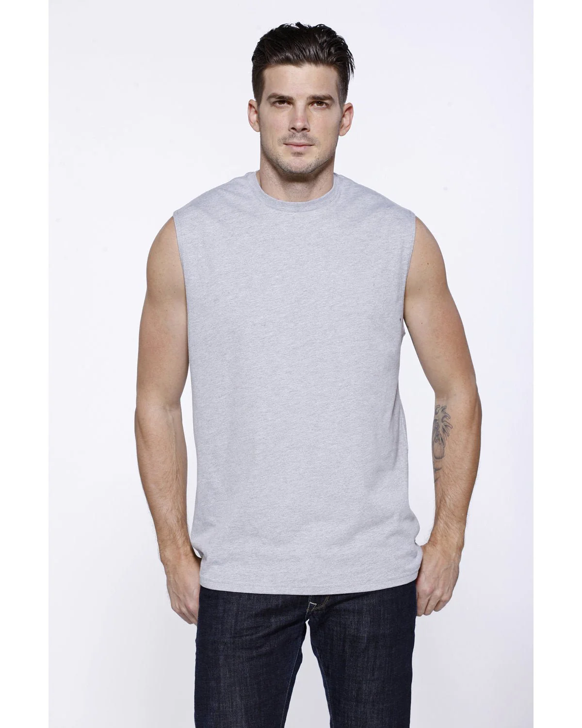 ST2150-StarTee-HEATHER GREY - Cheap-Us