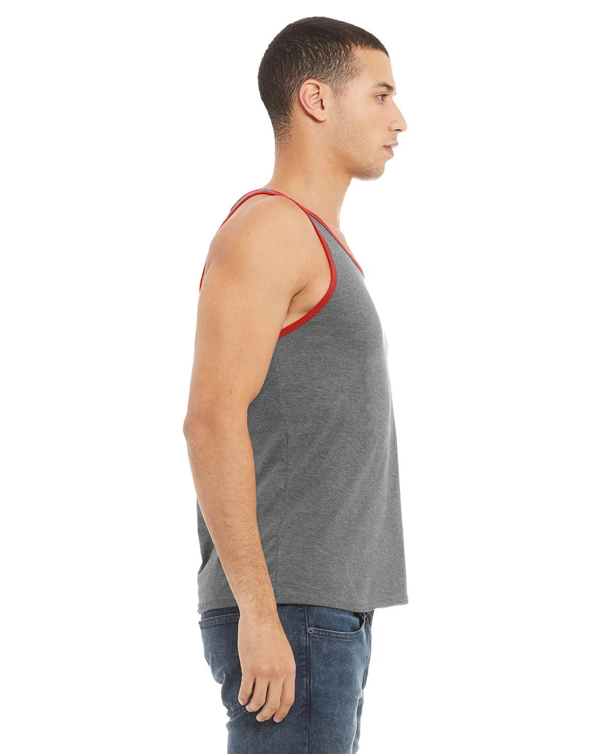 3480-Bella + Canvas-DEEP HTHR/ RED - Cheap-Us