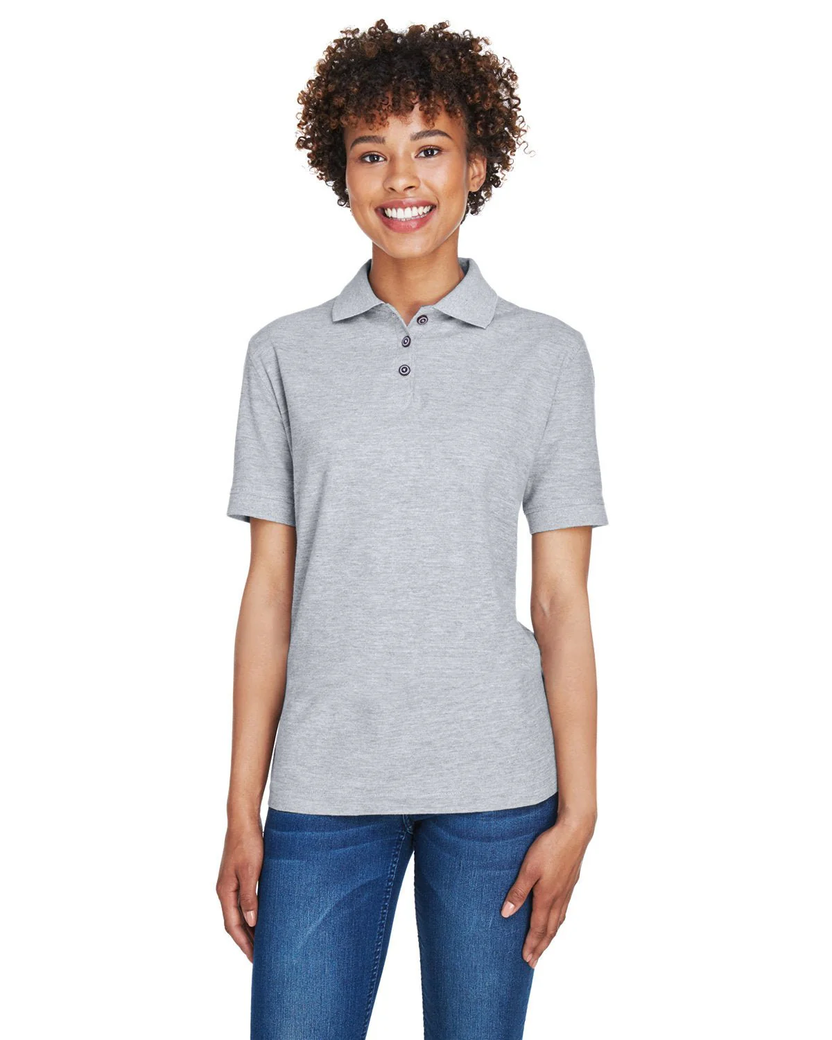 8541-UltraClub-HEATHER GREY - Cheap-Us