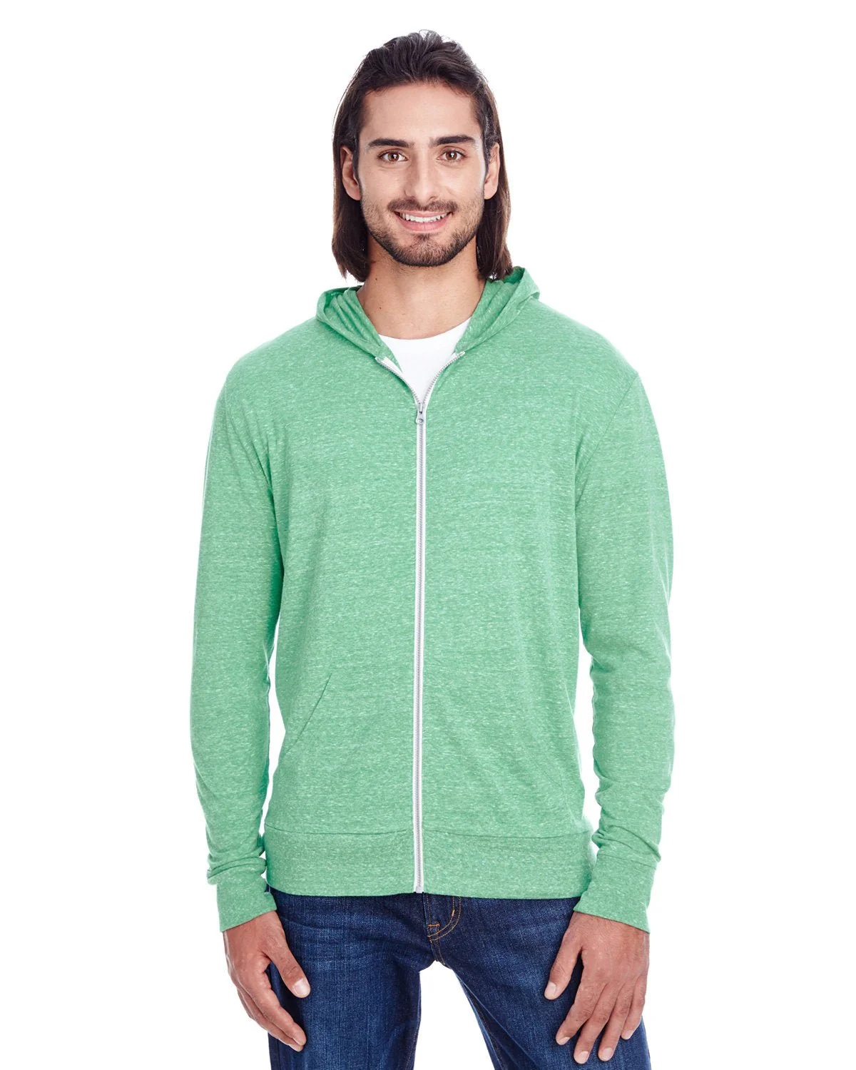 302Z-Threadfast Apparel-GREEN TRIBLEND - Cheap-Us