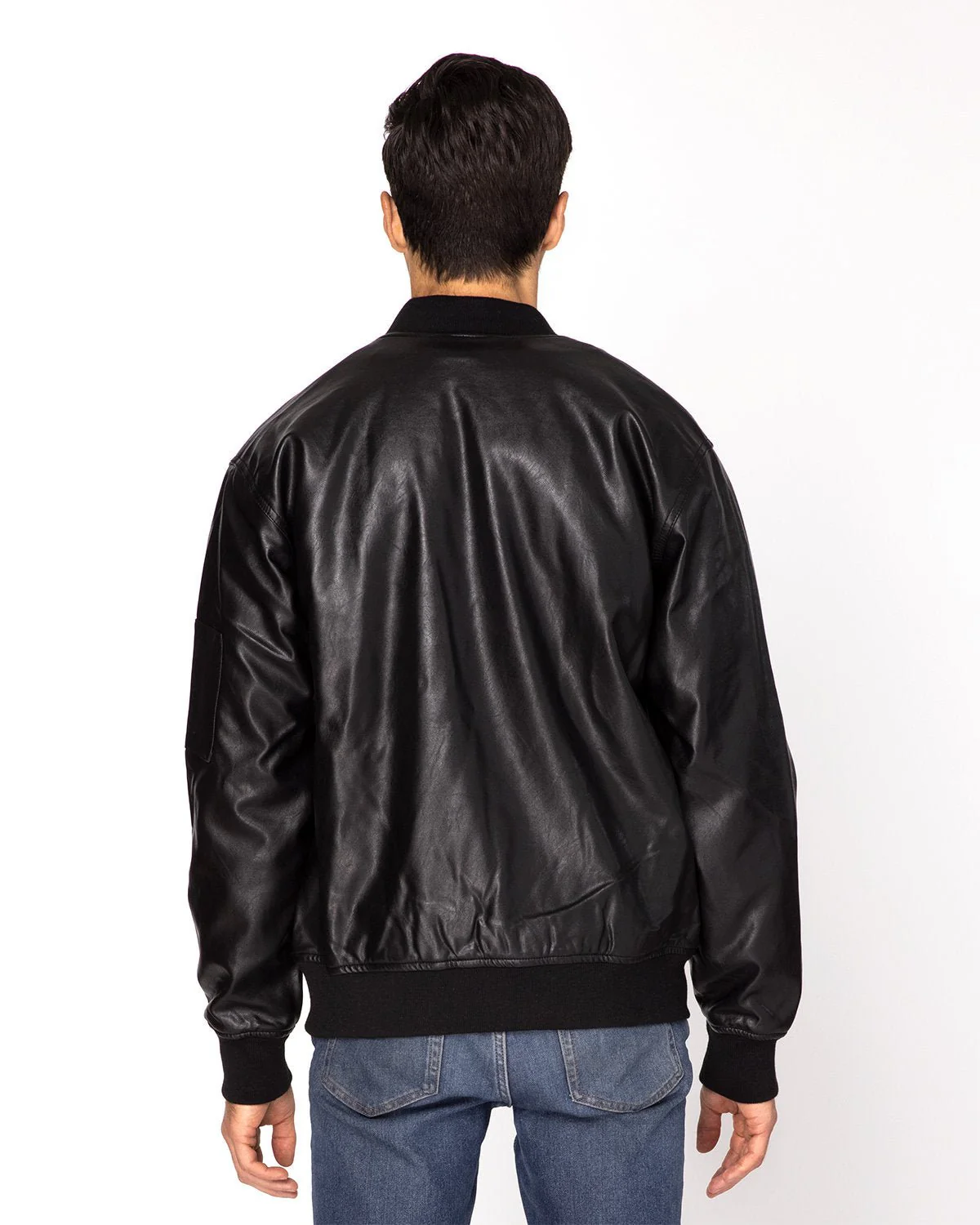 395J-Threadfast Apparel-BLACK VEGAN LTHR - Cheap-Us