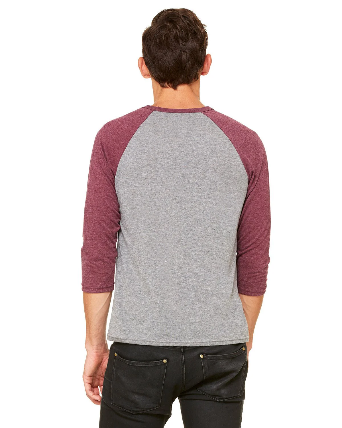 3200-Bella + Canvas-GRY/ MAROON TRB - Cheap-Us