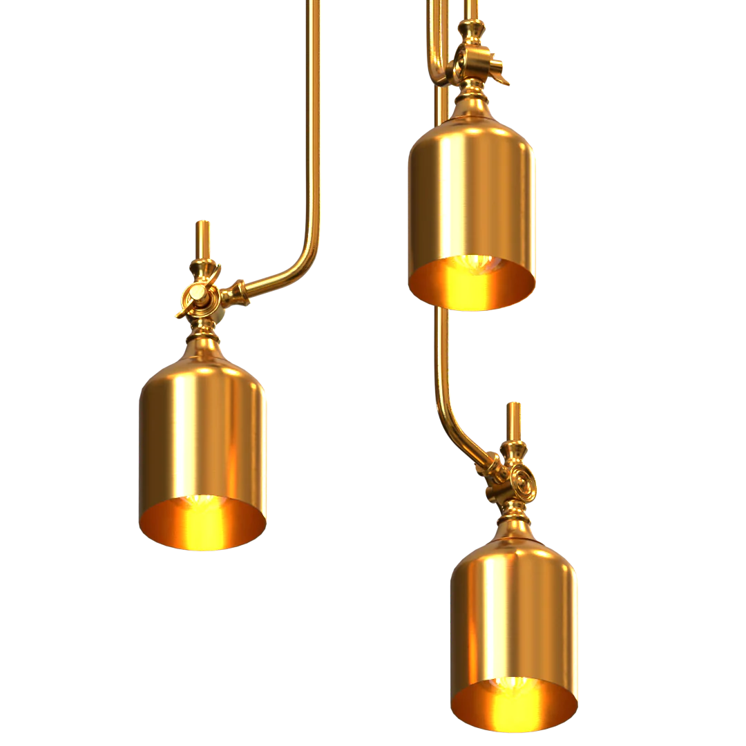 Santo Three Light Industrial Cluster Pendant Fixture - Cheap-Us
