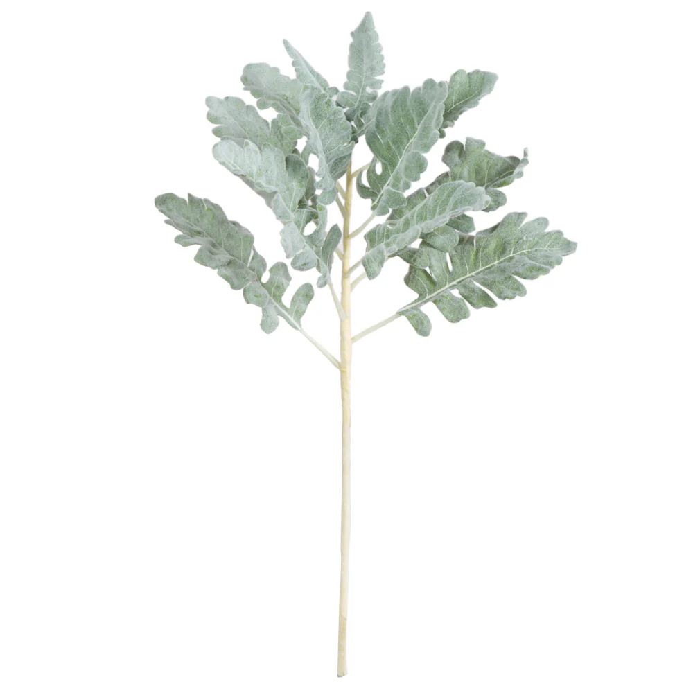 Vickerman 17'' Artificial Green Dusty Miller Spray. Includes 3 sprays per pack. - Cheap-Us