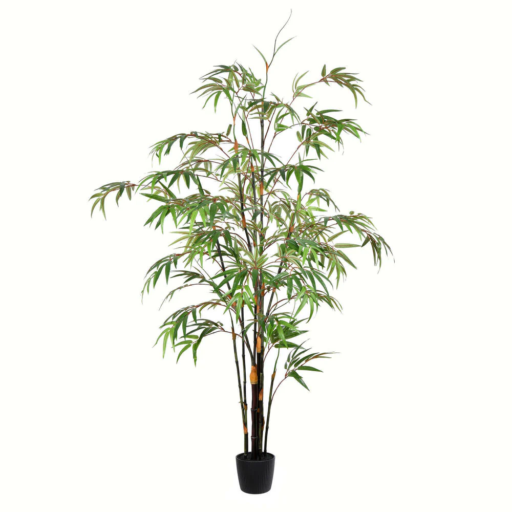 Vickerman 5' Artificial Potted Black Japanese Bamboo Tree. - Cheap-Us