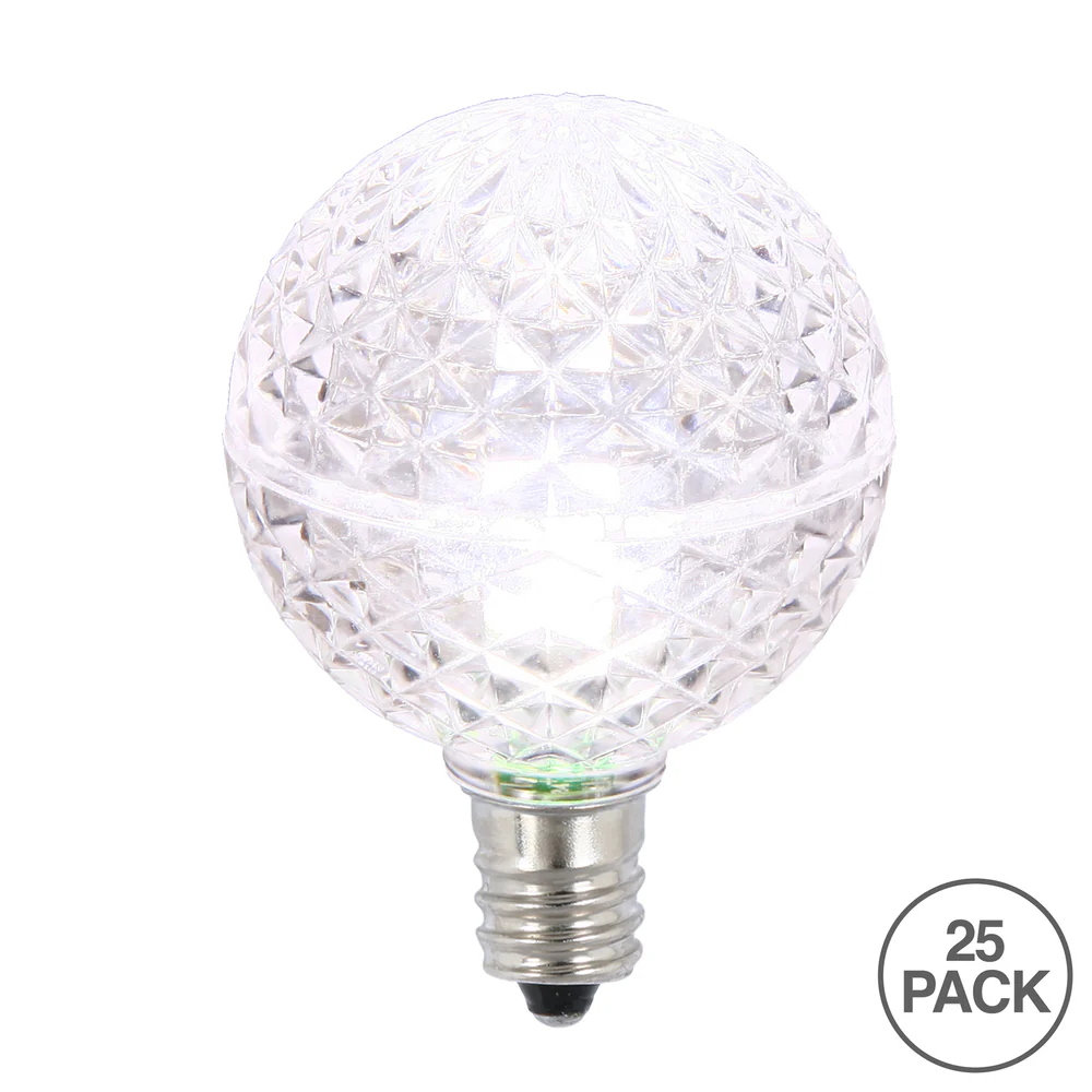 Vickerman G40 LED Pure White Replacement Bulb package of 25 - Cheap-Us