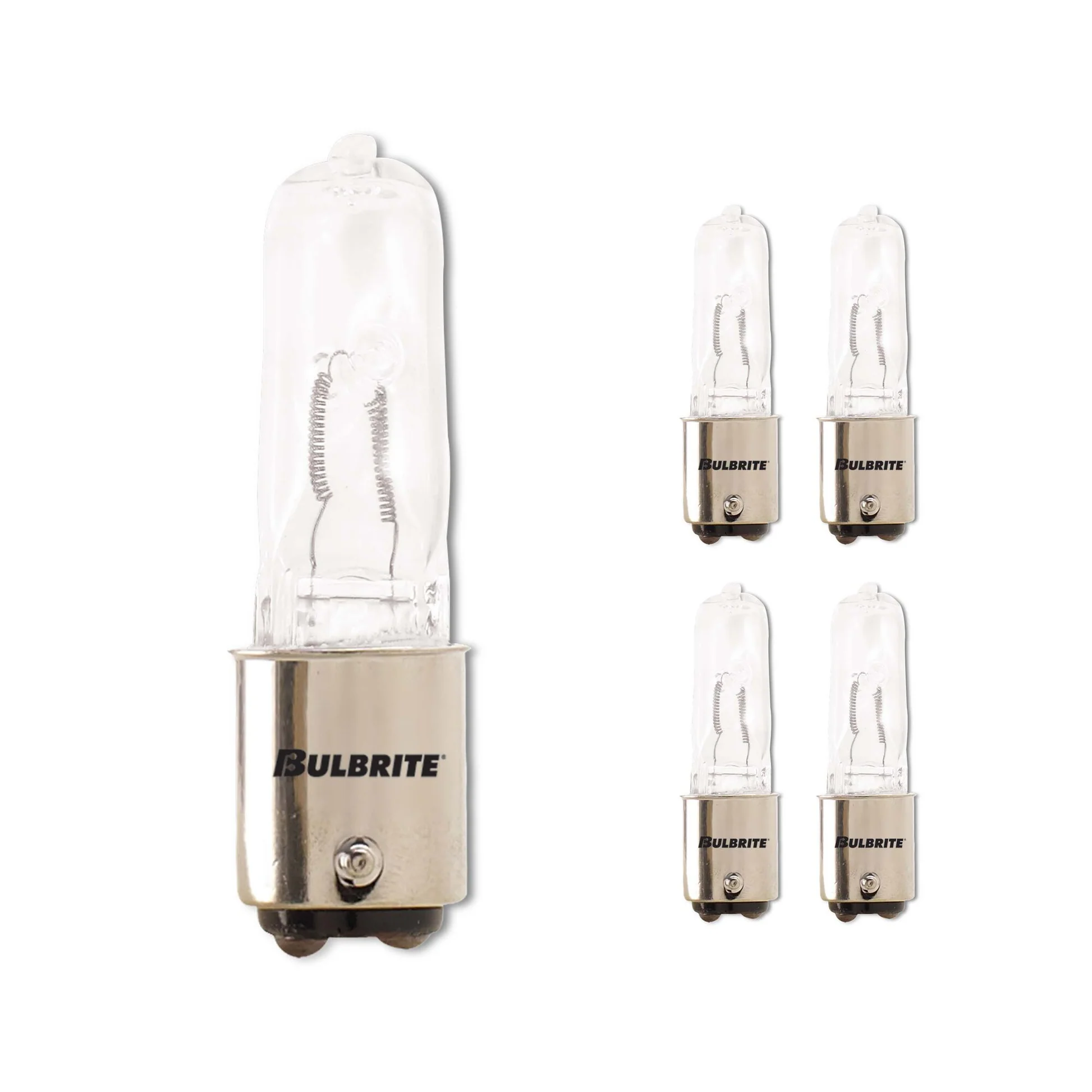 BULBRITE HALOGEN T4 DOUBLE-CONTACT BAYONET (BA15d) 100W DIMMABLE LIGHT BULB 2900K/SOFT WHITE 5PK (613101) - Cheap-Us