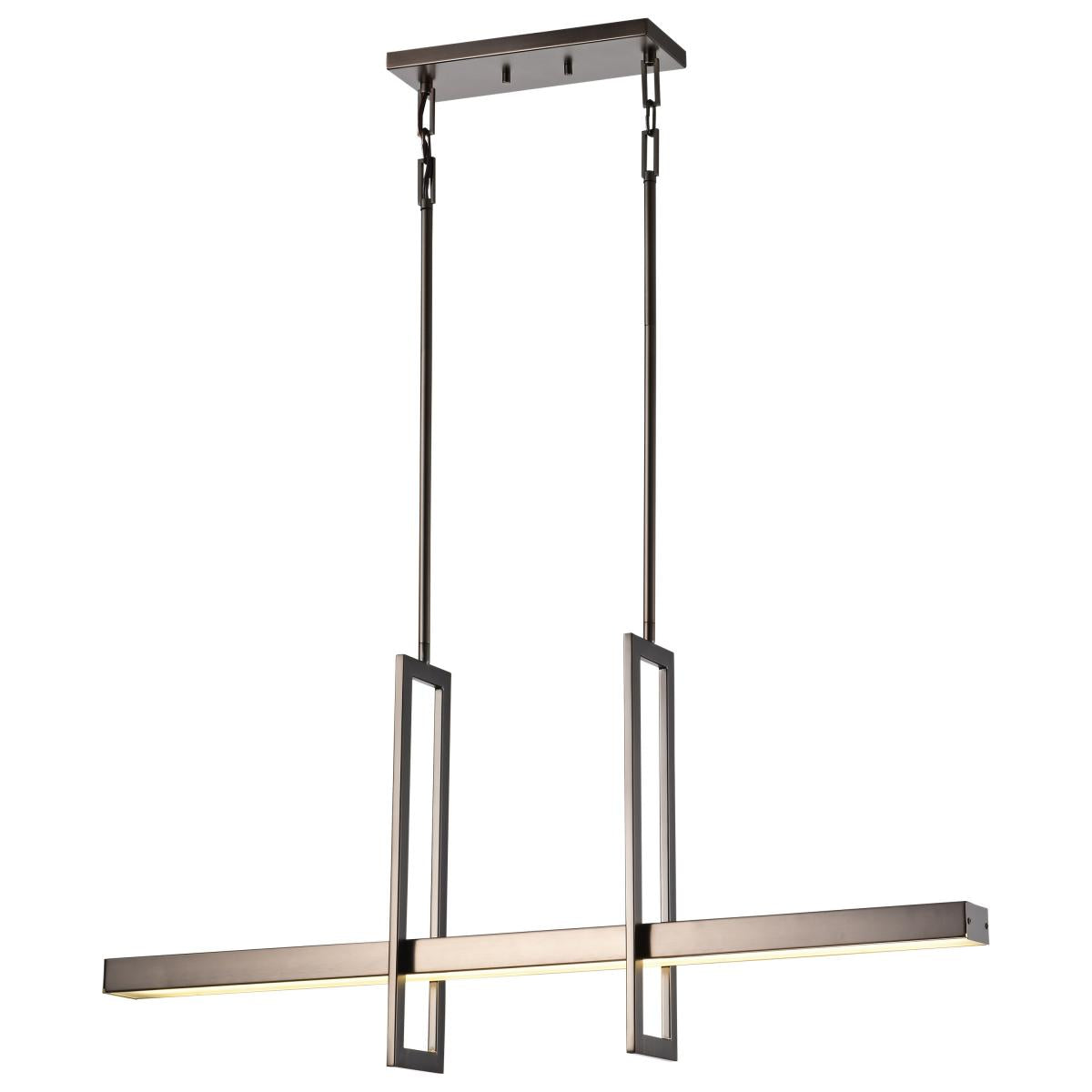 62-116 FRAME LED ISLAND PENDANT Frame - LED Island Pendant - Hazel Bronze Finish - Cheap-Us