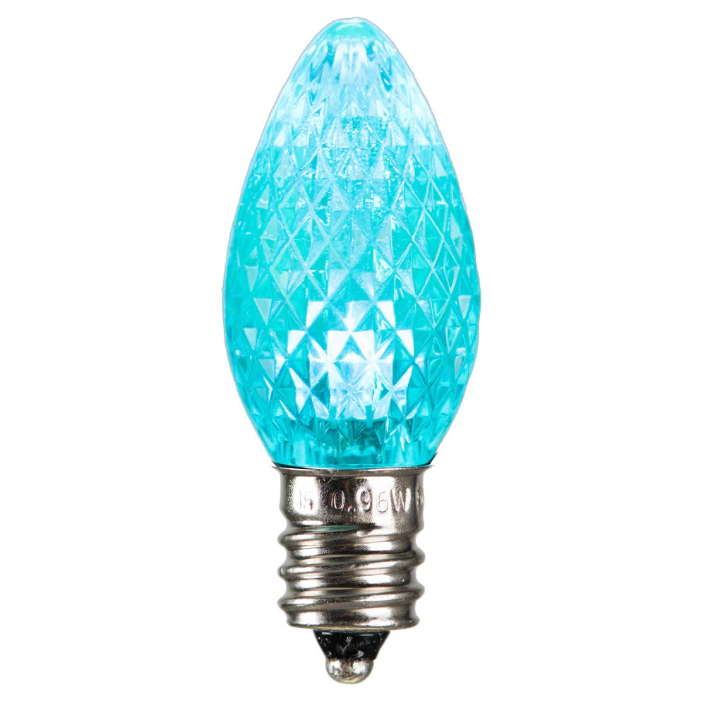 Vickerman C7 LED Teal Faceted Replacement Bulb bag of 25 - Cheap-Us