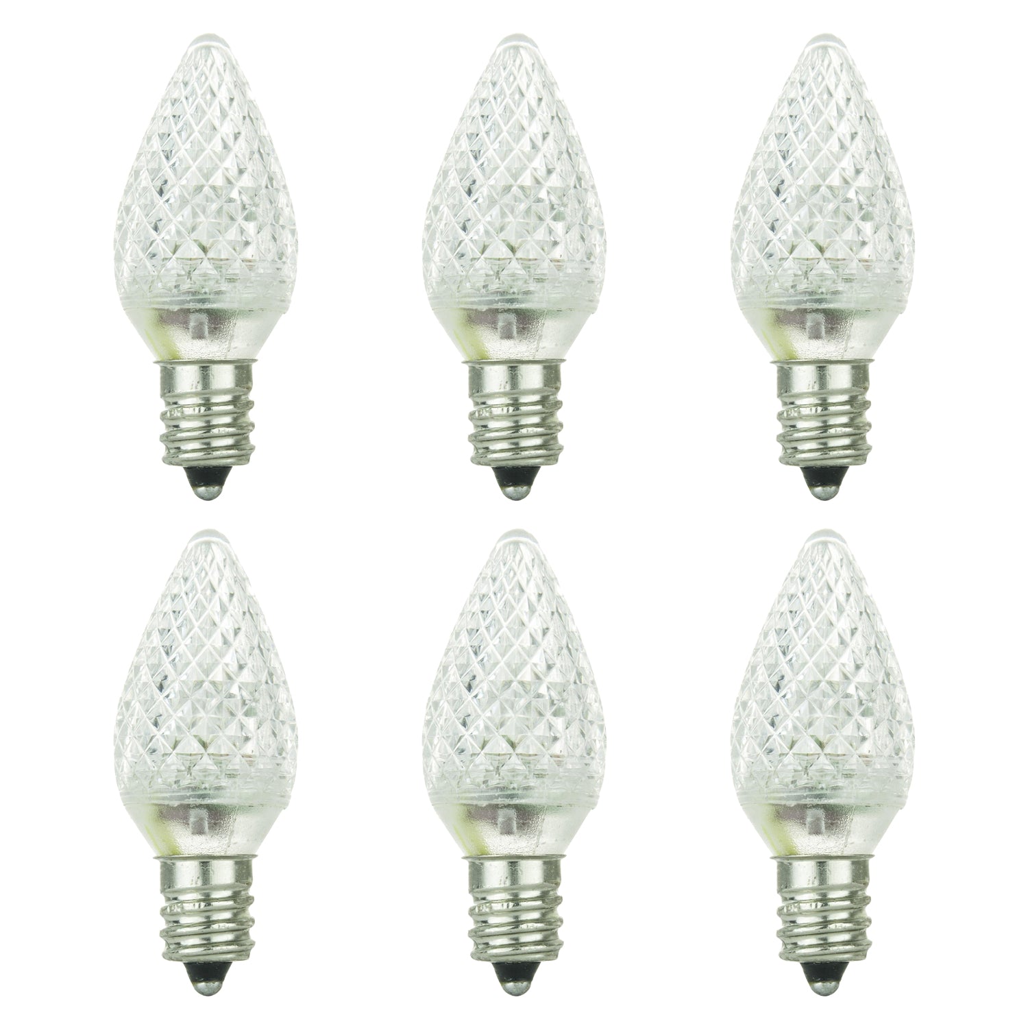 Sunlite 80703 LED C7 Holiday Decorative Bulb 0.4 Watts, E12 Candelabra Base, Faceted Christmas-Lights Nightlight - Cheap-Us