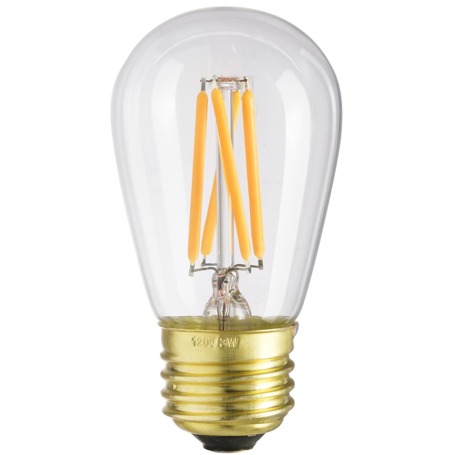 Sunlite LED Vintage S11 3W Light Bulb Medium (E26) Base, Warm White - Cheap-Us