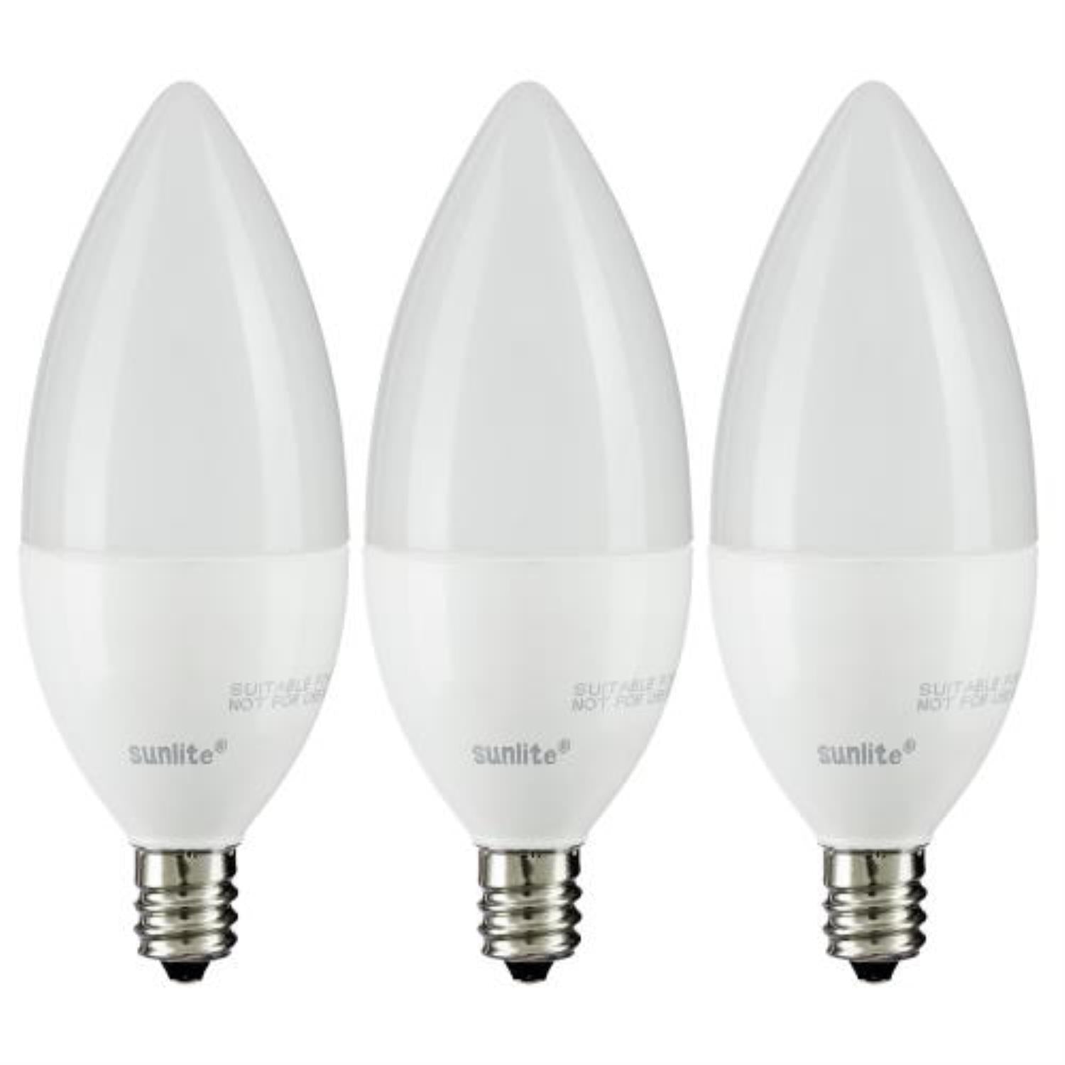 Sunlite CTF/LED/5W/E12/FR/D/ES/27K LED Torpedo Tip Chandelier 5W (40W Equivalent) Light Bulb Candelabra (E12) Base, 2700K Soft White - Cheap-Us