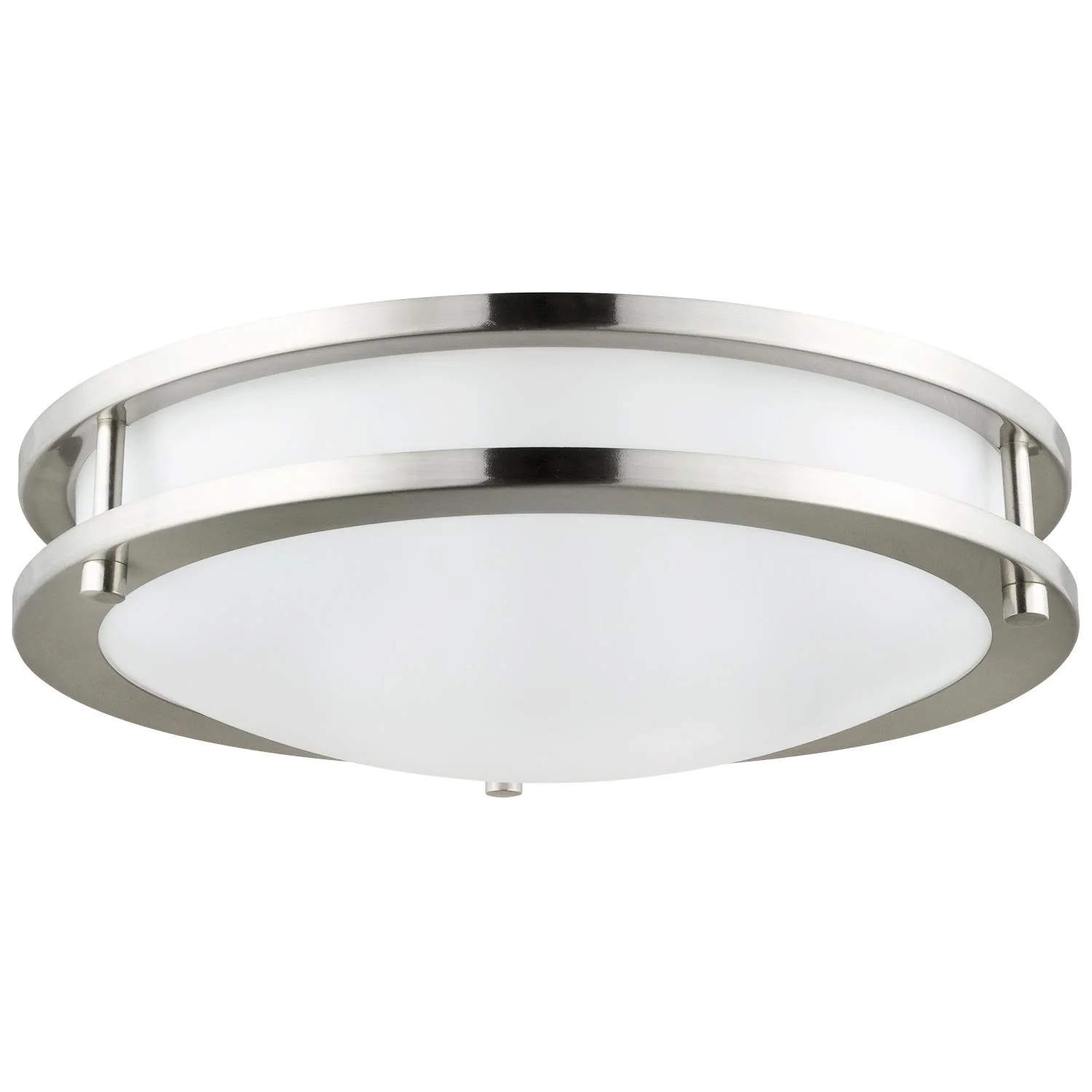 Sunlite Round Decorative LED Fixture, Steel Body, Brushed Nickel, Flush Mount, LED, 15 Watt, 12
