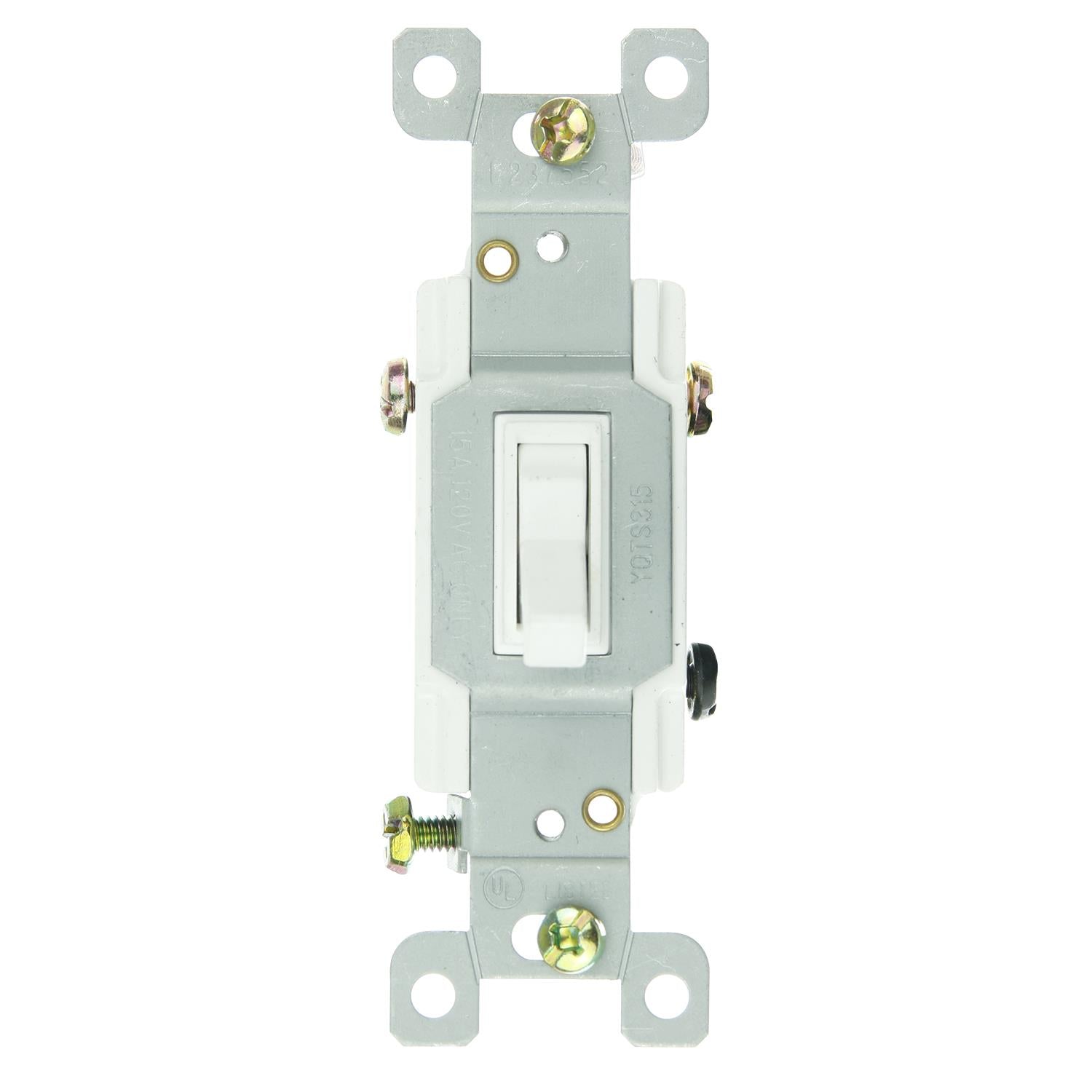 Sunlite E507/CD1 3 Way Grounded Toggle Switch, White - Cheap-Us