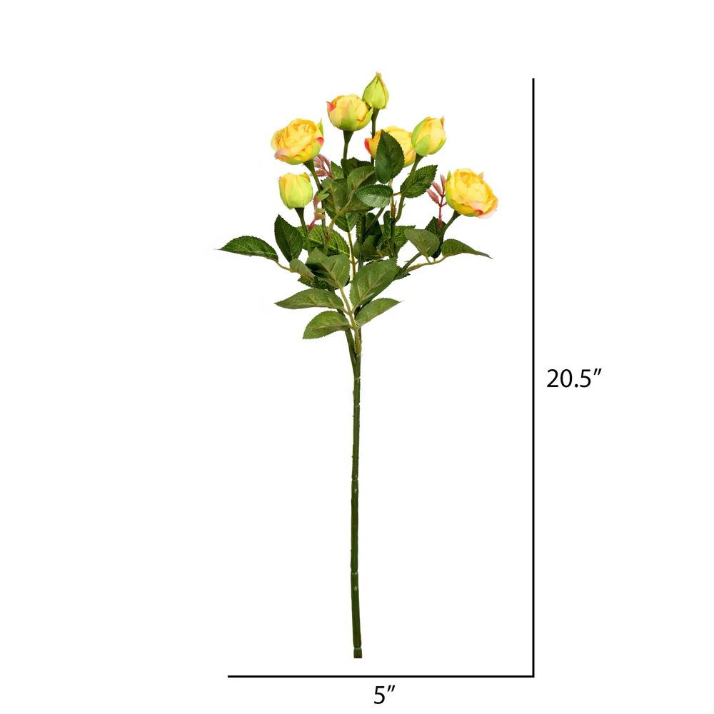 Vickerman 20.5'' Artificial Tea Rose Spray. Includes 3 sprays per pack. - Cheap-Us