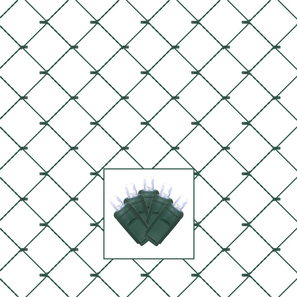 Vickerman 120 Cool White Wide Angle LED Christmas Net Light Set Green Wire - Cheap-Us