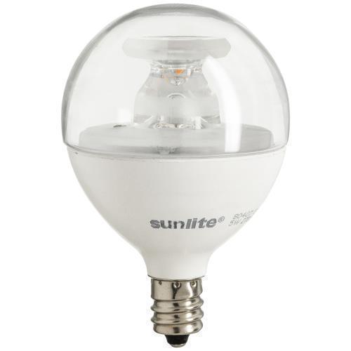 Sunlite LED G16.5 Globe 5W (40W Equivalent) Light Bulb Candelabra (E12) Base, Warm White - Cheap-Us