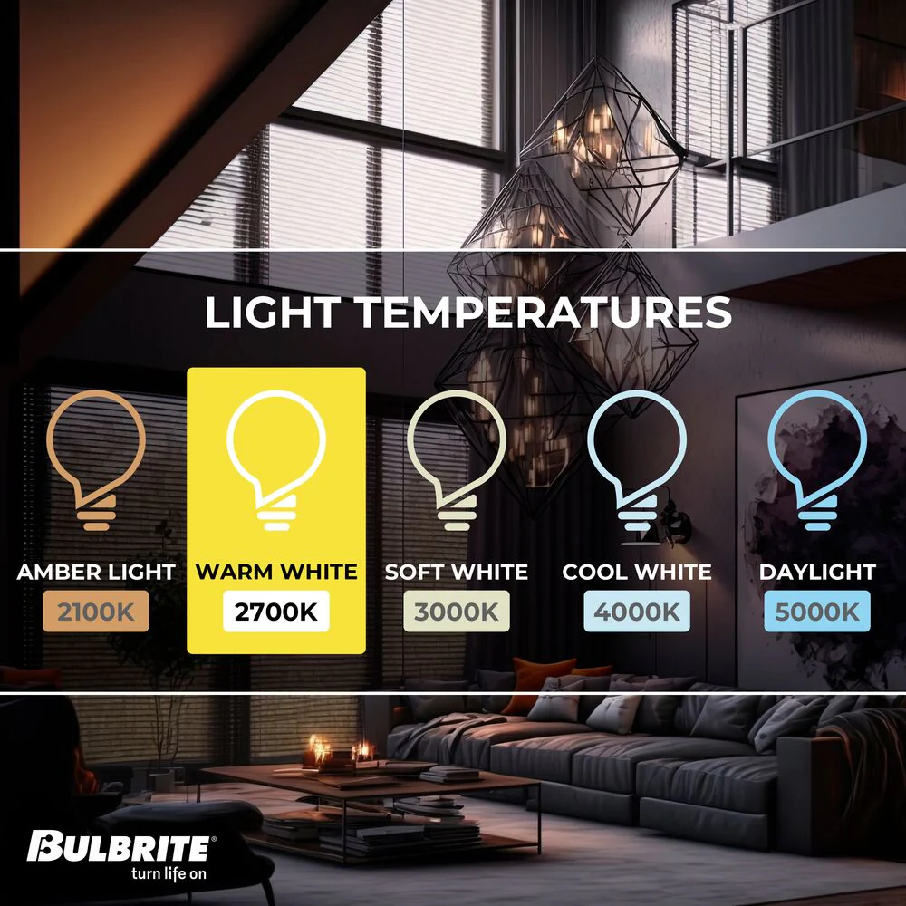 Bulbrite LED Filament Pack of (4) 4.5 Watt Dimmable T6 Light Bulbs with a Milky Finish and Candelabra (E12) Base - 2700K (Warm White Light), 400 Lumens - Cheap-Us