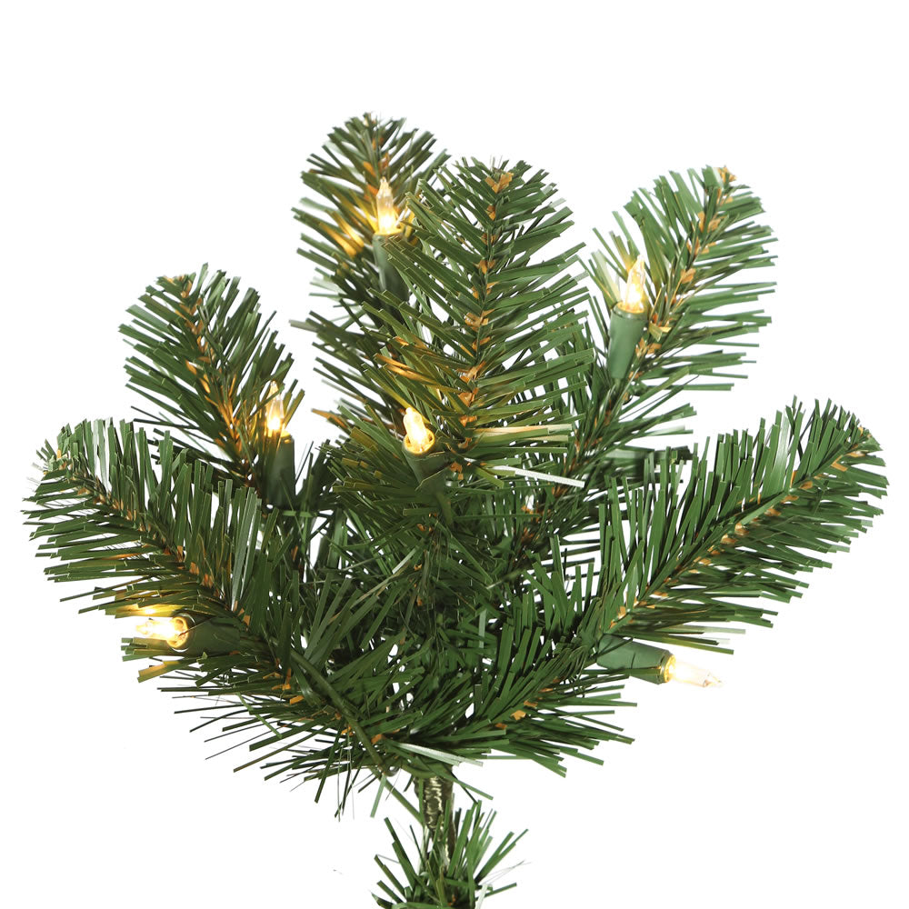 Vickerman 7.5' Oregon Fir Slim Artificial Christmas Tree Clear Dura-lit Lights - Cheap-Us