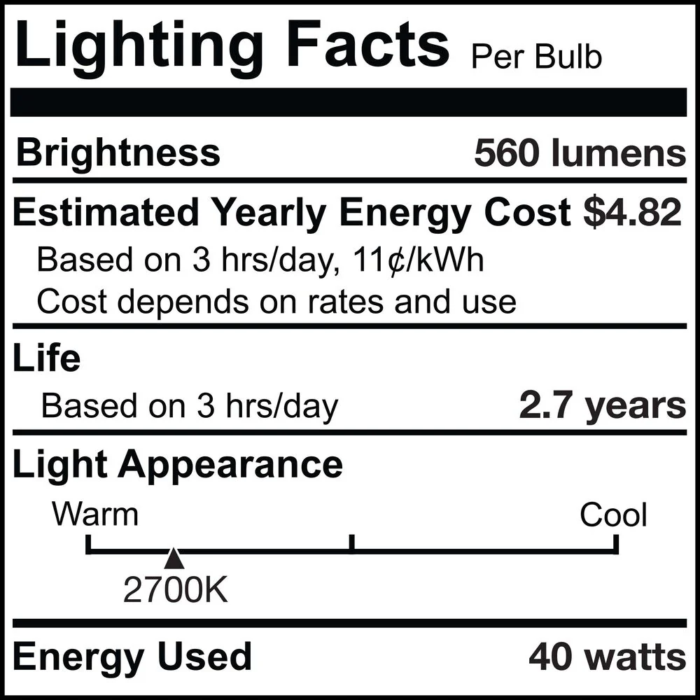 BULBRITE KRYPTON/XENON T3 CANDELABRA SCREW (E12) 40W DIMMABLE LIGHT BULB 2700K/WARM WHITE 2PK (473040) - Cheap-Us