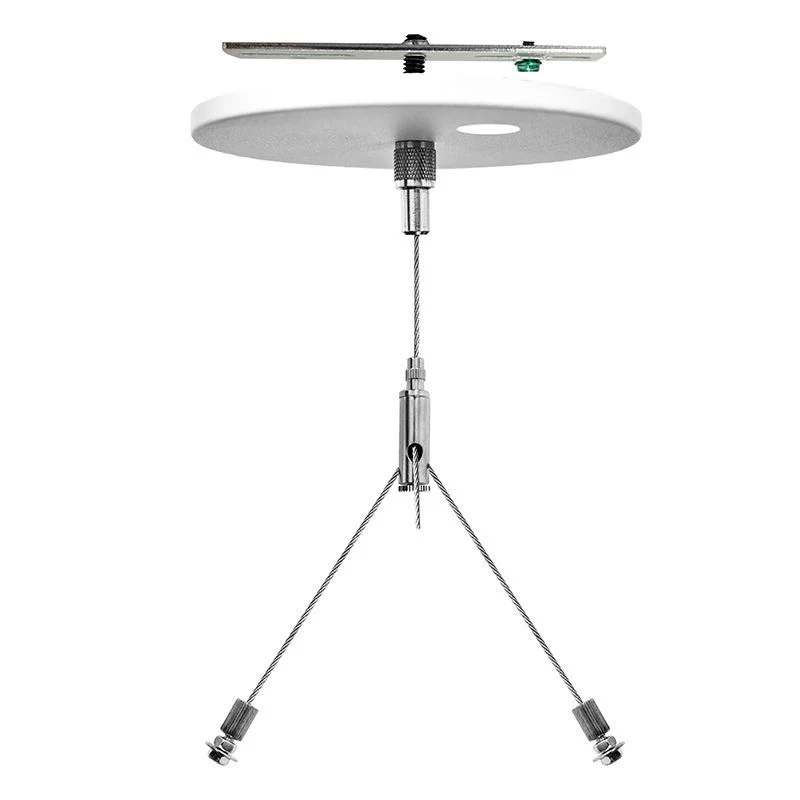 Westgate Adj. 6Ft 1/16In Single Suspension Canopy Set With Y Double Keyhole End Connectors, Power Side With SJTW18/5 White Cord, Commercial Indoor Lighting, White Finish - Cheap-Us