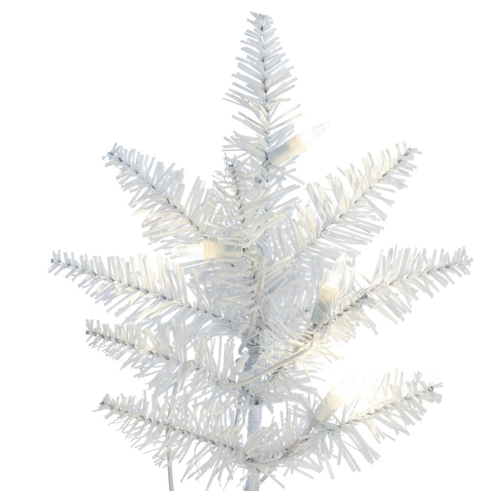 Vickerman 3' White Fir Artificial Christmas Tree Warm White Dura-lit LED Lights - Cheap-Us