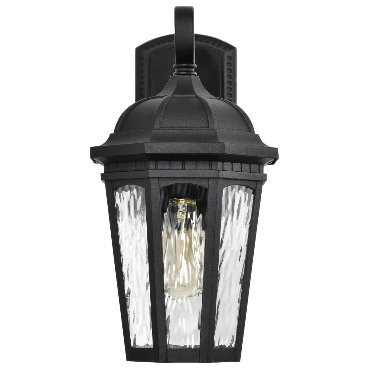 60-5946 EAST RIVER 1LT OUTDOOR LG WALL East River Collection Outdoor 16 inch Large Wall Light; Matte Black Finish with Clear Water Glass - Cheap-Us