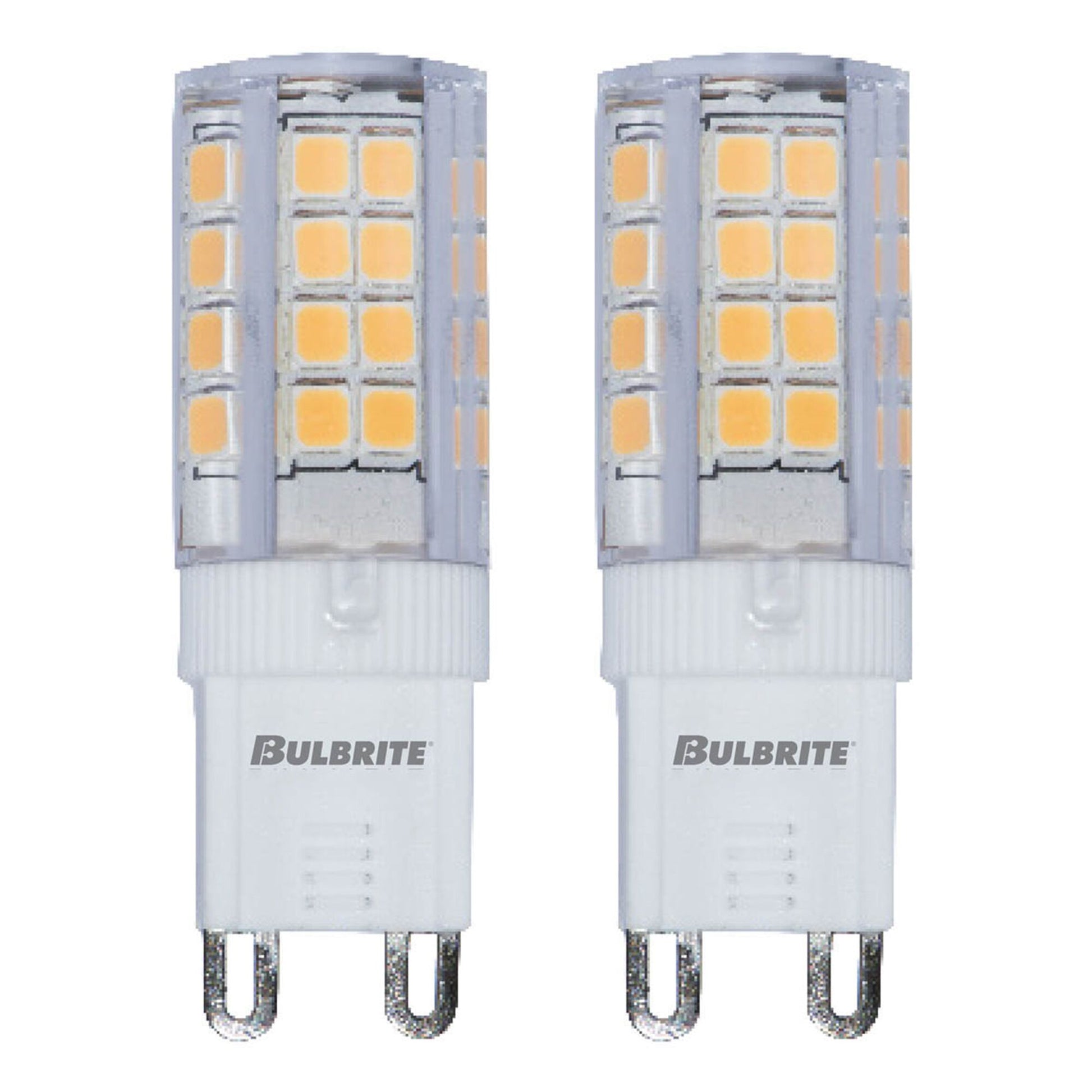 BULBRITE LED T4 BI-PIN (G9) 3.5W NON-DIMMABLE LIGHT BULB 2700K/WARM WHITE 30W INCANDESCENT EQUIVALENT 2PK (770589) - Cheap-Us