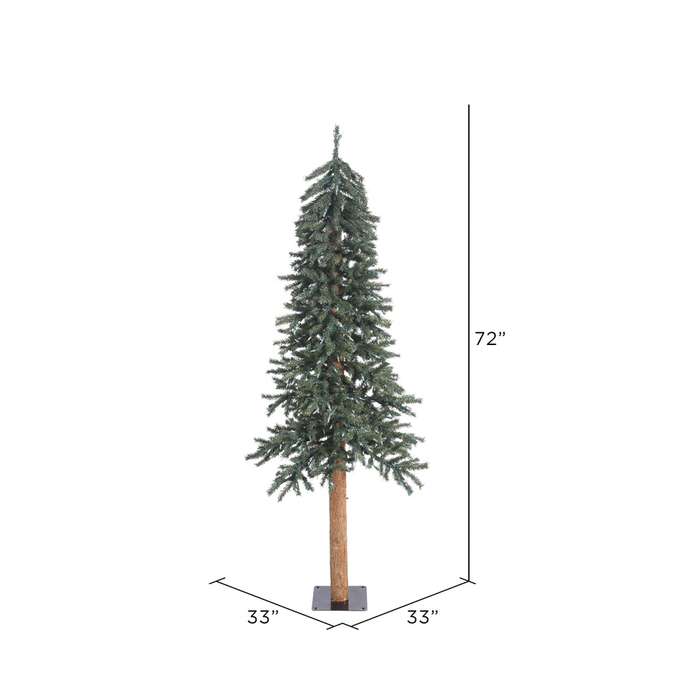 Vickerman 6' Natural Bark Alpine Artificial Christmas Tree Unlit - Cheap-Us