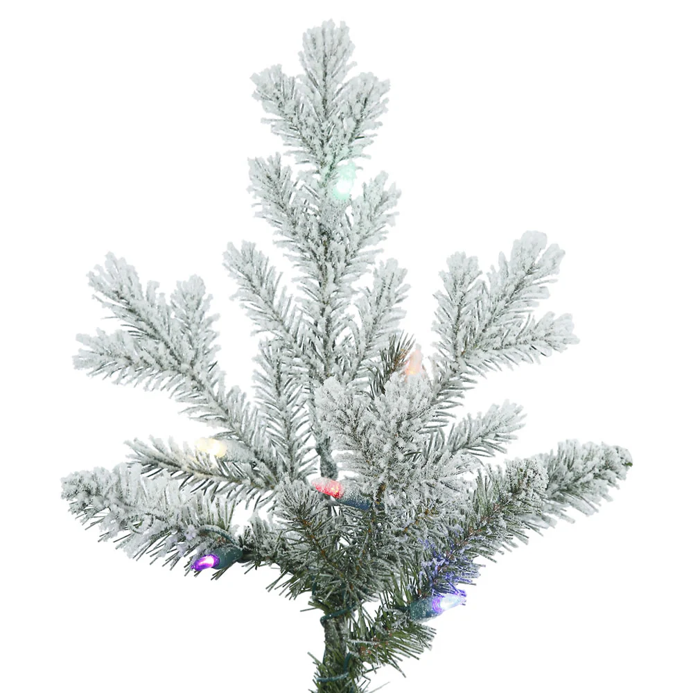 Vickerman 4.5' Frosted Eastern Fraser Fir Artificial Christmas Tree Multi-colored Dura-Lit LED lights - Cheap-Us