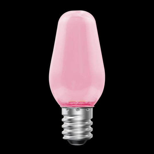 Luxrite LED C7 Small Light Bulb, E12 Candelabra Base, 0.5W, Pink Finish (LR21754) - Cheap-Us
