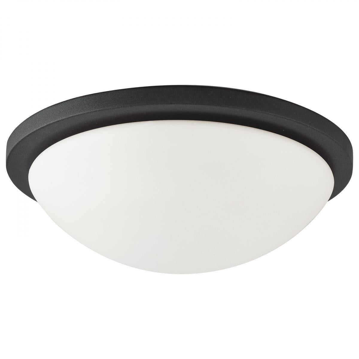 Satco Nuvo LED Button Flush Mount Dome Light Fixture - Brushed Nickel/Black/Matte Black Finish With White Glass - 3000K/CCT Selectable - Cheap-Us