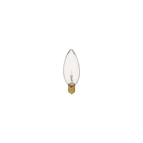 Bulbrite 25CTC/E14 25 Watt Incandescent B10 Torpedo Chandelier Bulb , European Base, Clear - Cheap-Us