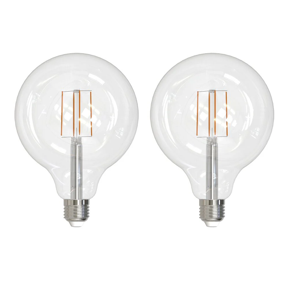 Bulbrite Pack of (2) 8.5 Watt Dimmable Clear Filament G40 Medium (E26) LED Bulb - 800 Lumens, 3000K, and 90 CRI - Cheap-Us