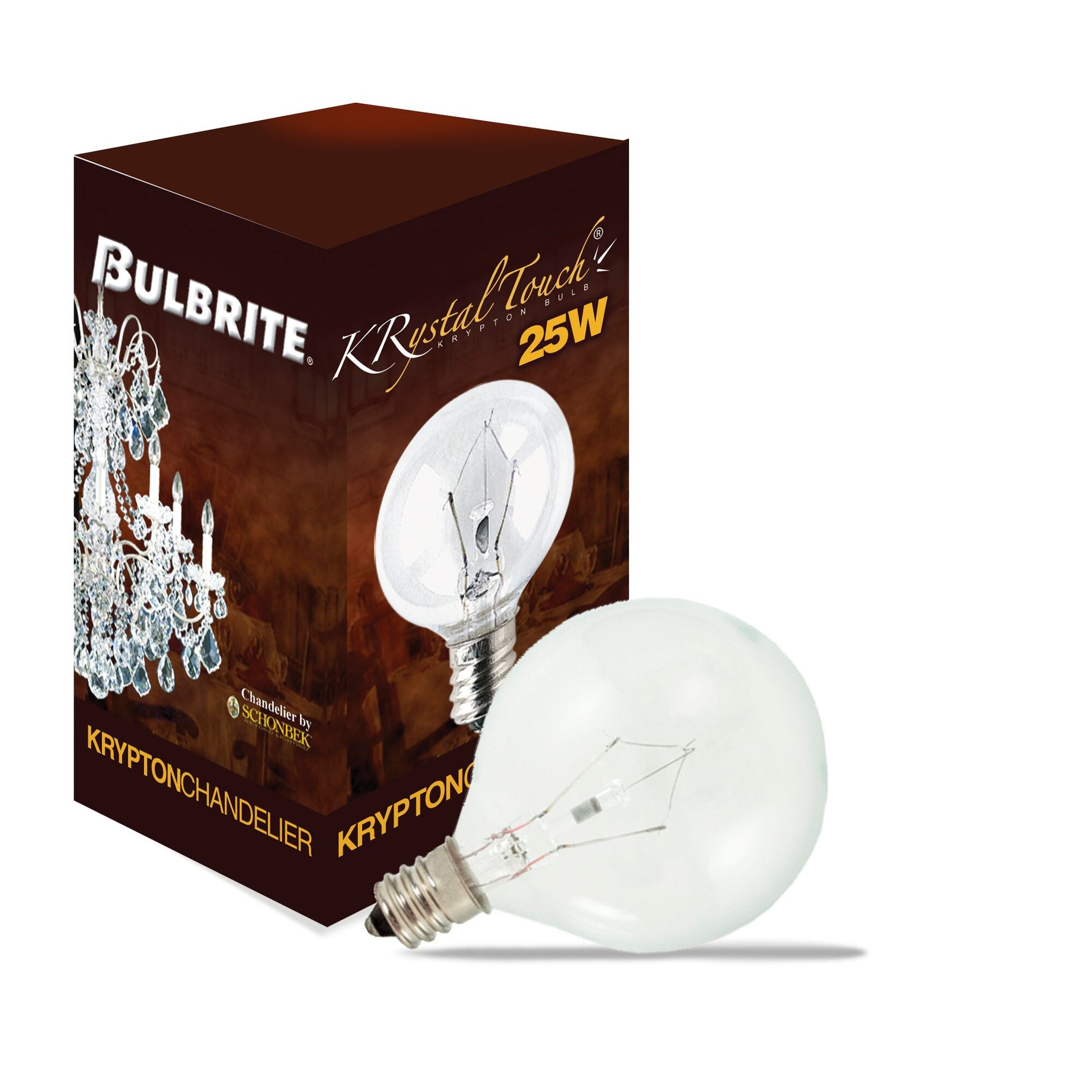 BULBRITE KRYPTON G16.5 CANDELABRA SCREW (E12) 25W DIMMABLE LIGHT BULB 2700K/WARM WHITE 20PK (461225) - Cheap-Us