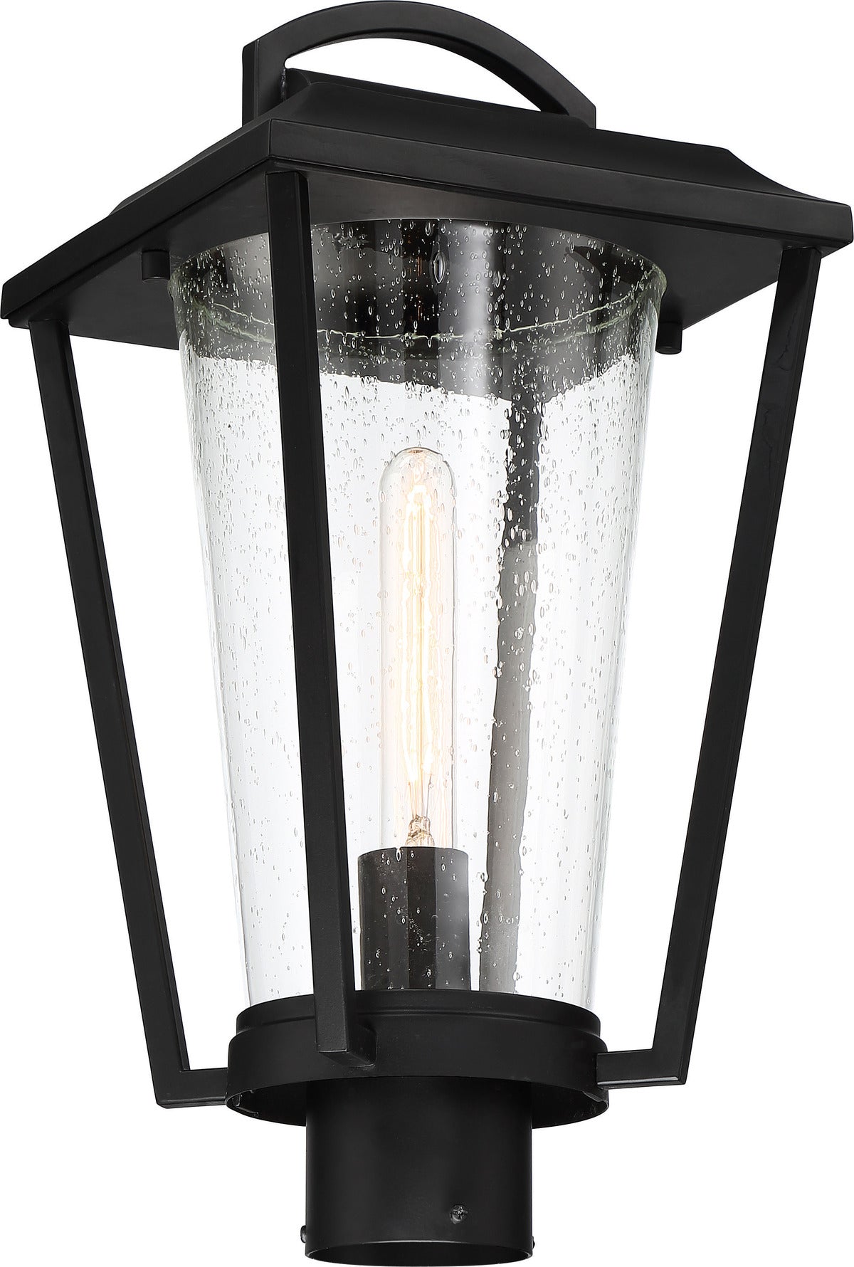 60-6513 LAKEVIEW 1 LT POST LANTERN Lakeview - 1 Light Post Lantern with Clear Seed Glass - Aged Bronze Finish - Cheap-Us