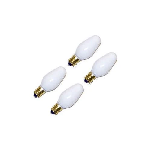 Bulbrite B4C7W/4 4 Watt Incandescent Night Light C7 Replacement Bulb, White, 4-Pack - Cheap-Us