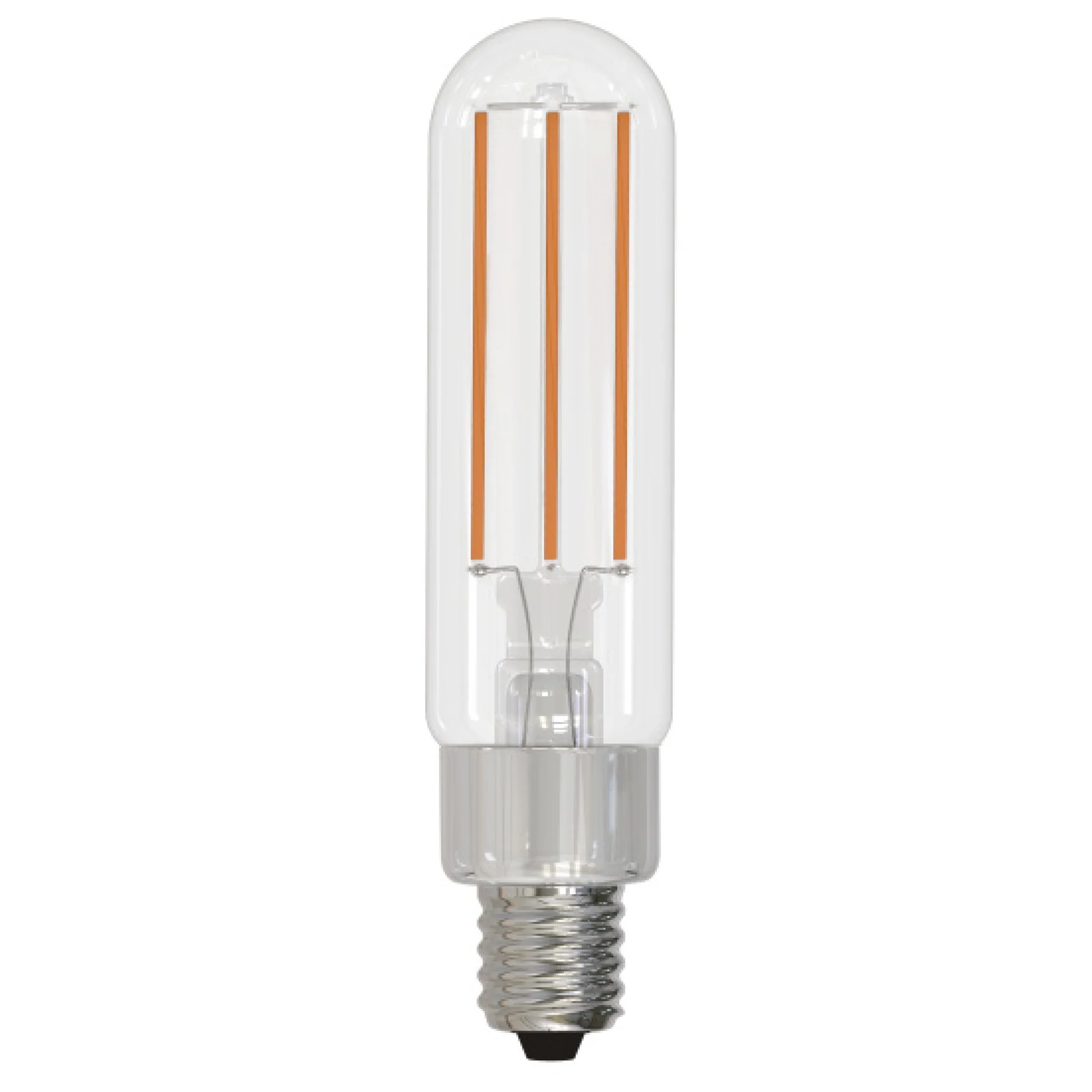 Bulbrite LED Filament 4.5 Watt Dimmable T6 Light Bulb with Clear Glass Finish and Candelabra (E12) Base - 2700K (Warm White Light), 450 Lumens - Cheap-Us