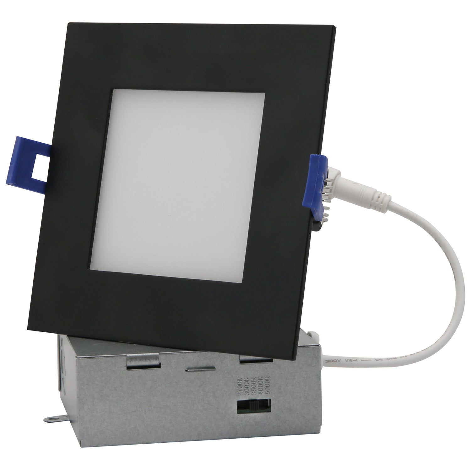 Sunlite 87805 LED 4-Inch Recessed Slim Downlight Fixture, 12 Watts (65W=), 700 Lumens, Indoor & Outdoor, Color Selectable 27K/30K/35K/40K/50K, 90 CRI, 120V, Dimmable, ETL Listed, Matte Black, 1 Pack - Cheap-Us