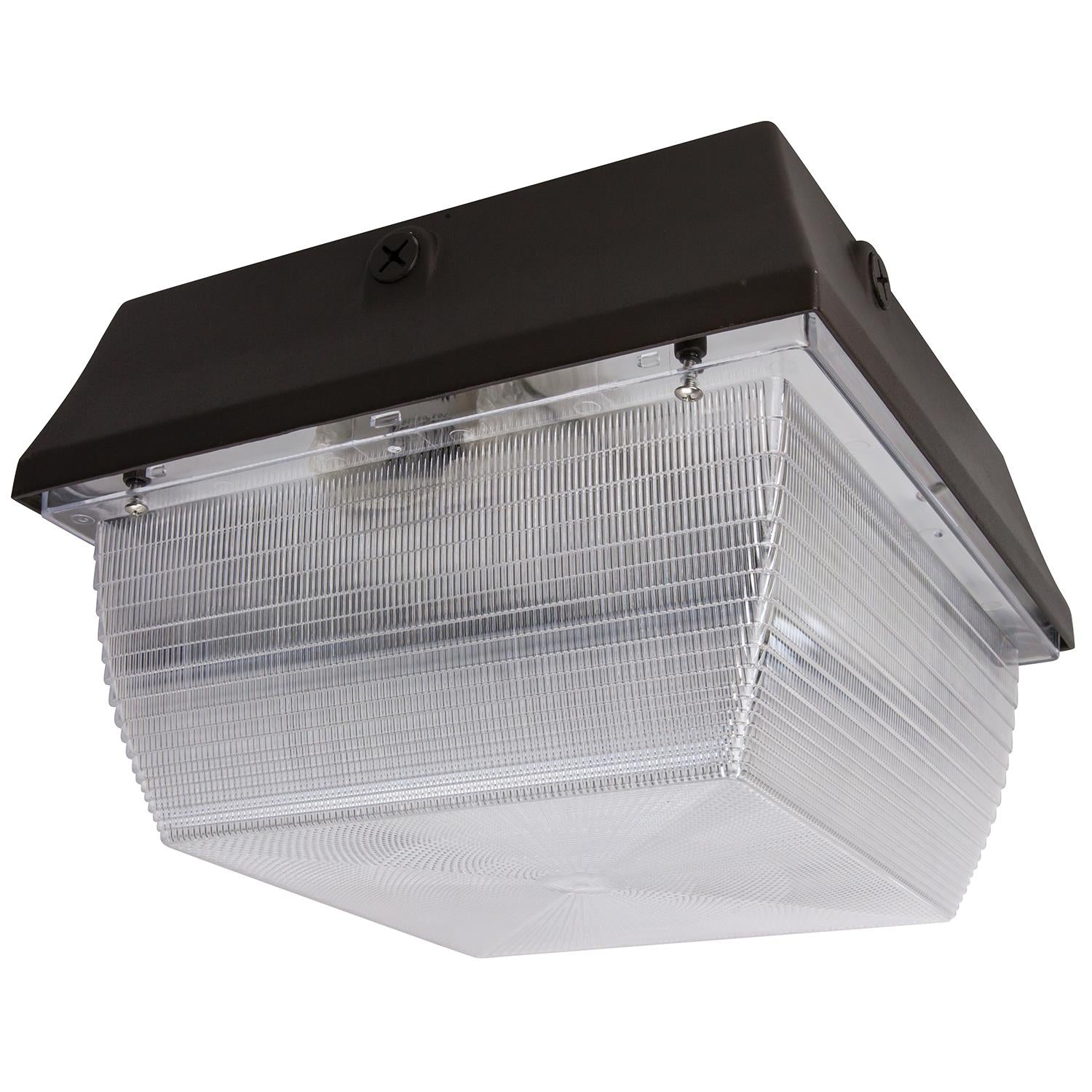 Sunlite 84 Watt Energy Saving Fluorescent Vandelproof Floodlight Fixture with Photocontrol, Bronze Powder Finish, Clear Polycarbonate Lens - Cheap-Us