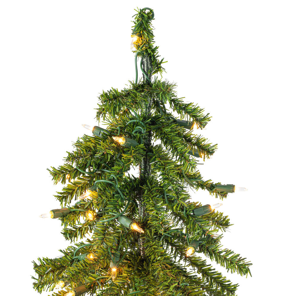 Vickerman 7' Natural Alpine Artificial Christmas Tree Clear Incandescent Lights - Cheap-Us