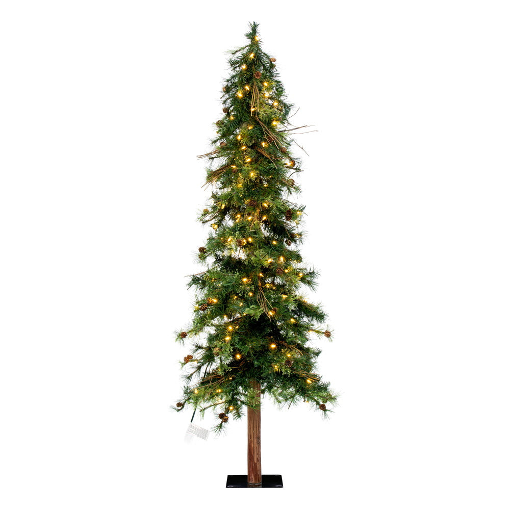 Vickerman 6' Mixed Country Alpine Artificial Christmas Tree Warm White Dura-Lit® LED Lights - Cheap-Us