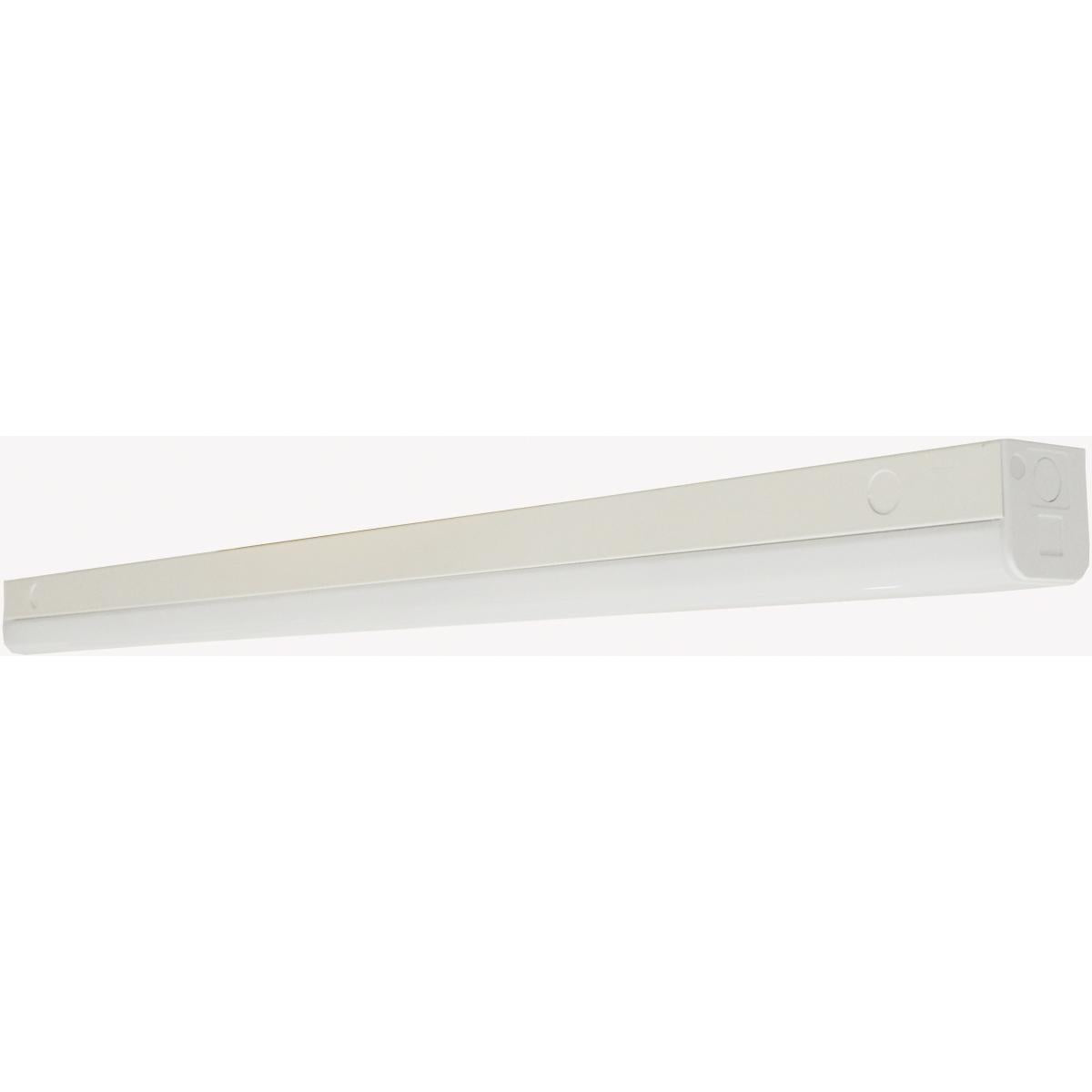 Satco Nuvo LED 4 ft. Slim Strip Light, 38W, 4000K/5000K, White Finish, Knockout/Connectible, 120V-277V - Cheap-Us