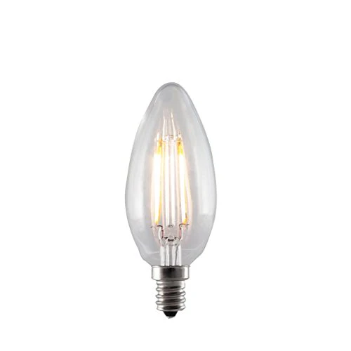 Bulbrite LED4B11/27K/FIL/E12 4-Watt LED Filament B11 Chandelier Bulb, 40W Equivalent, Candelabra Base, Warm White - Cheap-Us