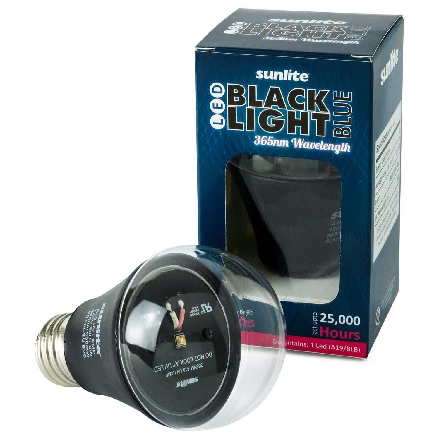 Sunlite LED A Type Blacklight 2W Light Bulb Medium (E26) Base, UV Black Light - Cheap-Us
