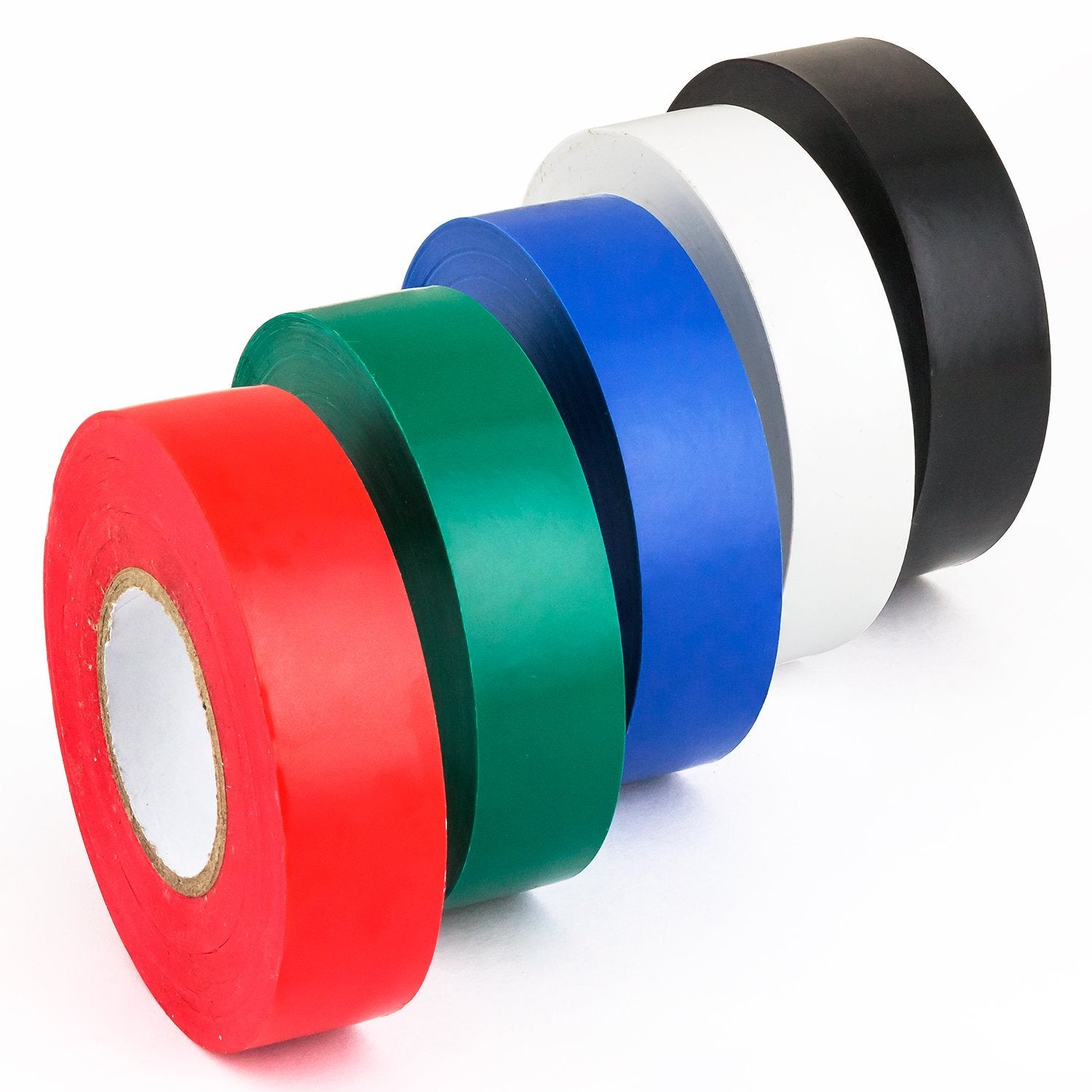 Sunlite 40937-SU 5-Pack Multi-Color Electrical Tape, Durable Flame Retardant Vinyl, Weather-Resistant, 6-Foot Long Rolls, UL Listed, Black, White, Blue, Green and Red - Cheap-Us