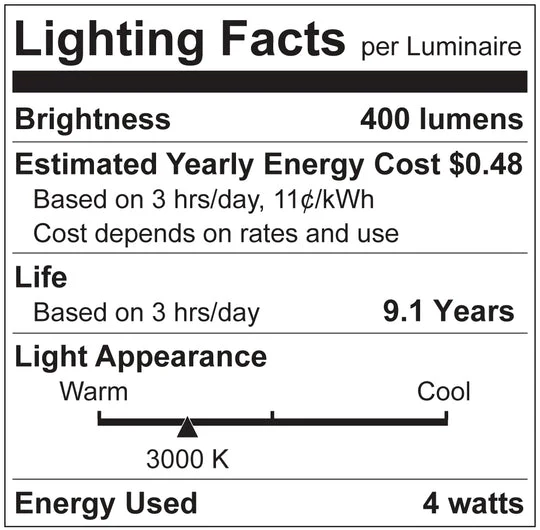 Luxrite LED B11 Torpedo Tip Chandelier Light Bulb, E12 Candelabra Base, 4W, 3000K - Soft White, 400 Lumens, 80 CRI, Clear Finish, Dimmable, Pack of 12 (LR21574) - Cheap-Us