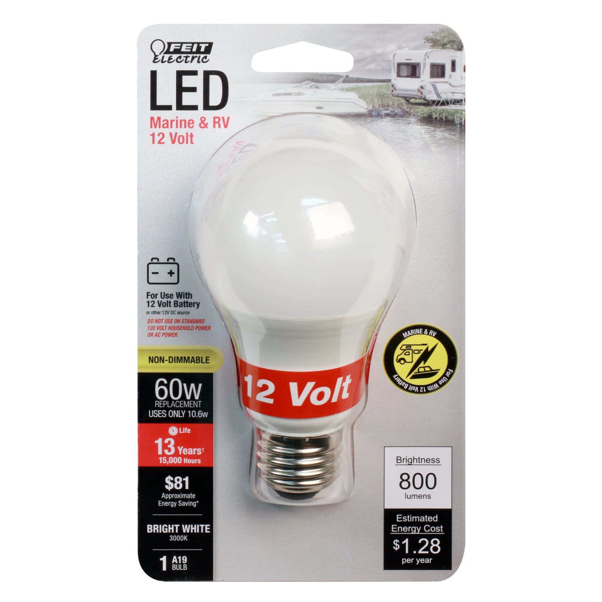 800 Lumen 3000K Non-Dimmable LED - Cheap-Us
