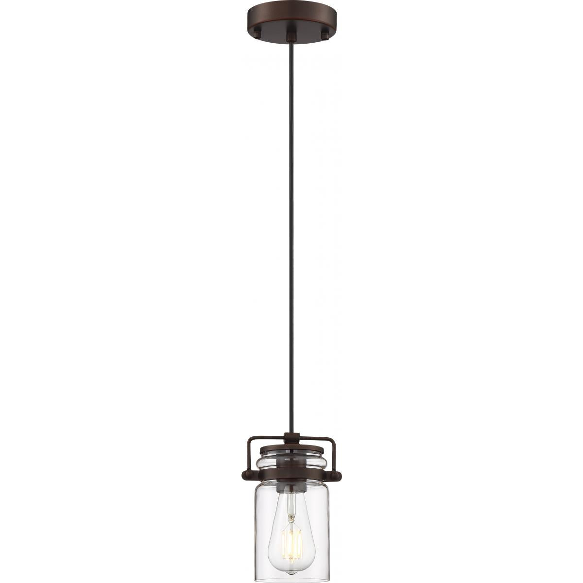 60-6731 ANTEBELLUM 1 LT MINI PENDANT Antebellum - 1 Light Mini Pendant - with Clear Glass -Mahogany Bronze Finish - Cheap-Us