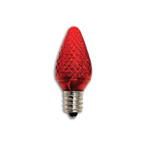 Bulbrite LED/C7R-25PK 0.35 Watt LED C7 Christmas Light Replacement Bulbs, Candelabra Base, Red, 25-Pack - Cheap-Us
